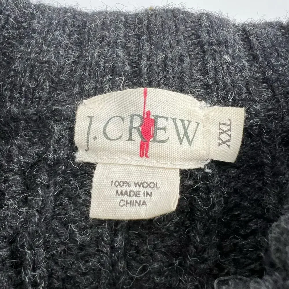 J. Crew Vintage 1990s J.Crew Oversized Fisherman Wool Aran Sweater XXL oarsman